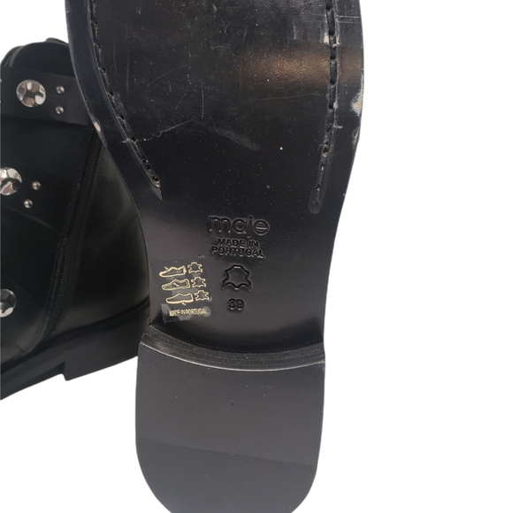 Maje Fortuna Studded Leather Boots Black SOLD OUT ONLINE Women's - Picture 13 of 16